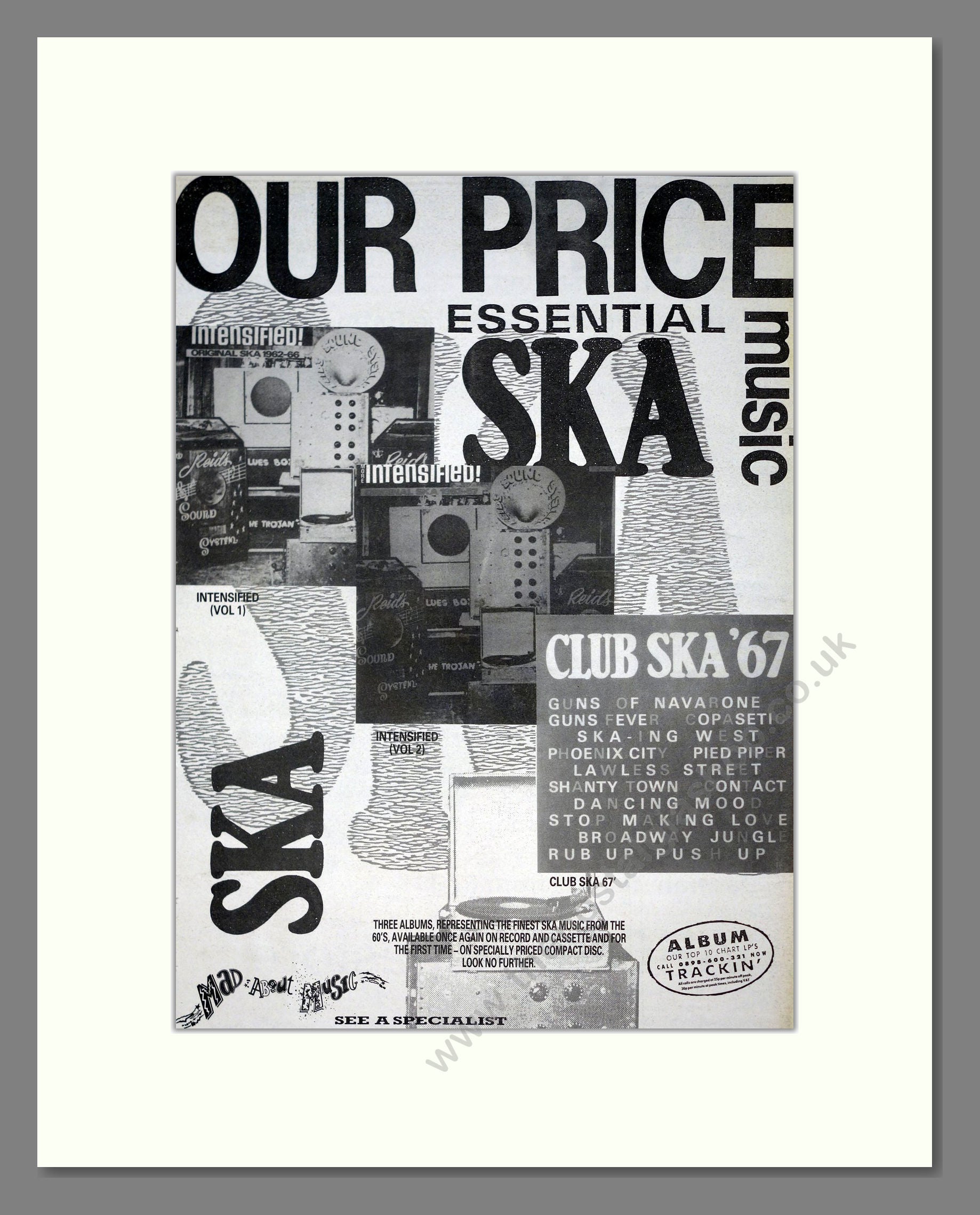 Various Artists - Essential Ska / Club Ska 67. Vintage Advert 1989 (ref AD20913)