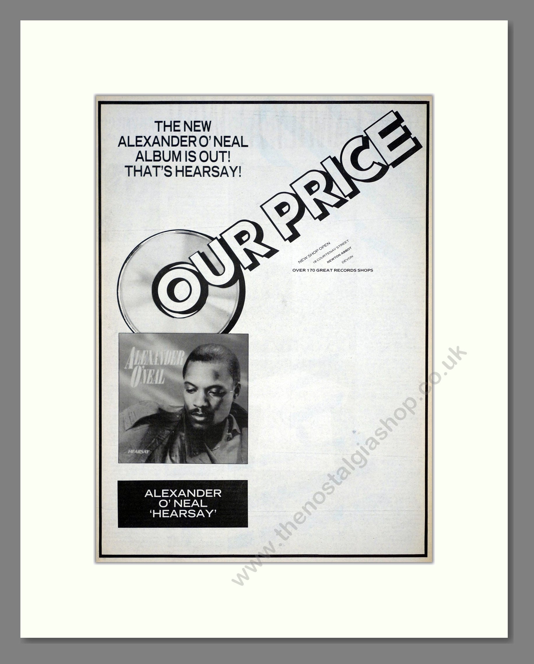 Alexander O'Neil - Hearsay. Vintage Advert 1987 (ref AD20922)