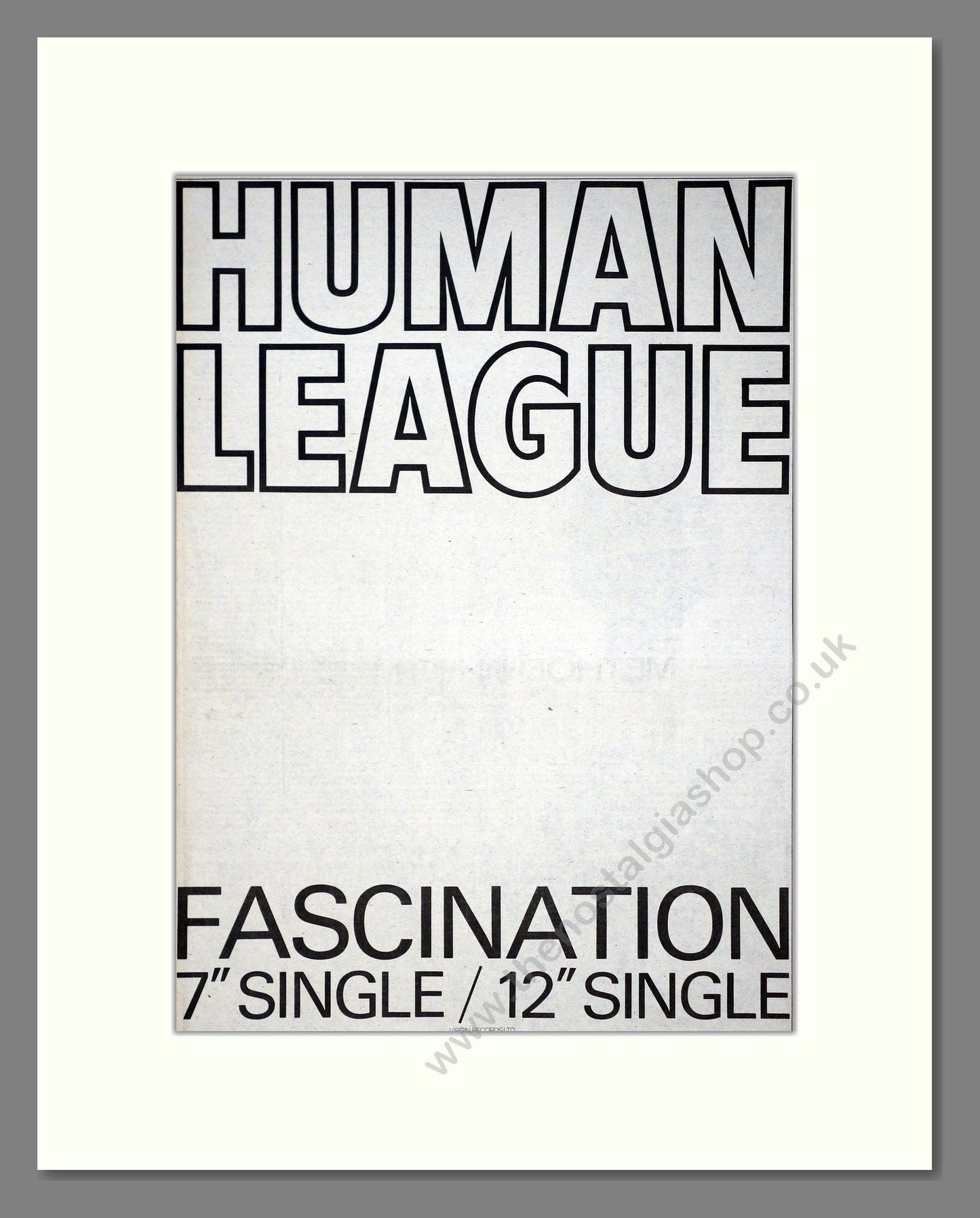 Human League - Fascination. Vintage Advert 1983 (ref AD20934)