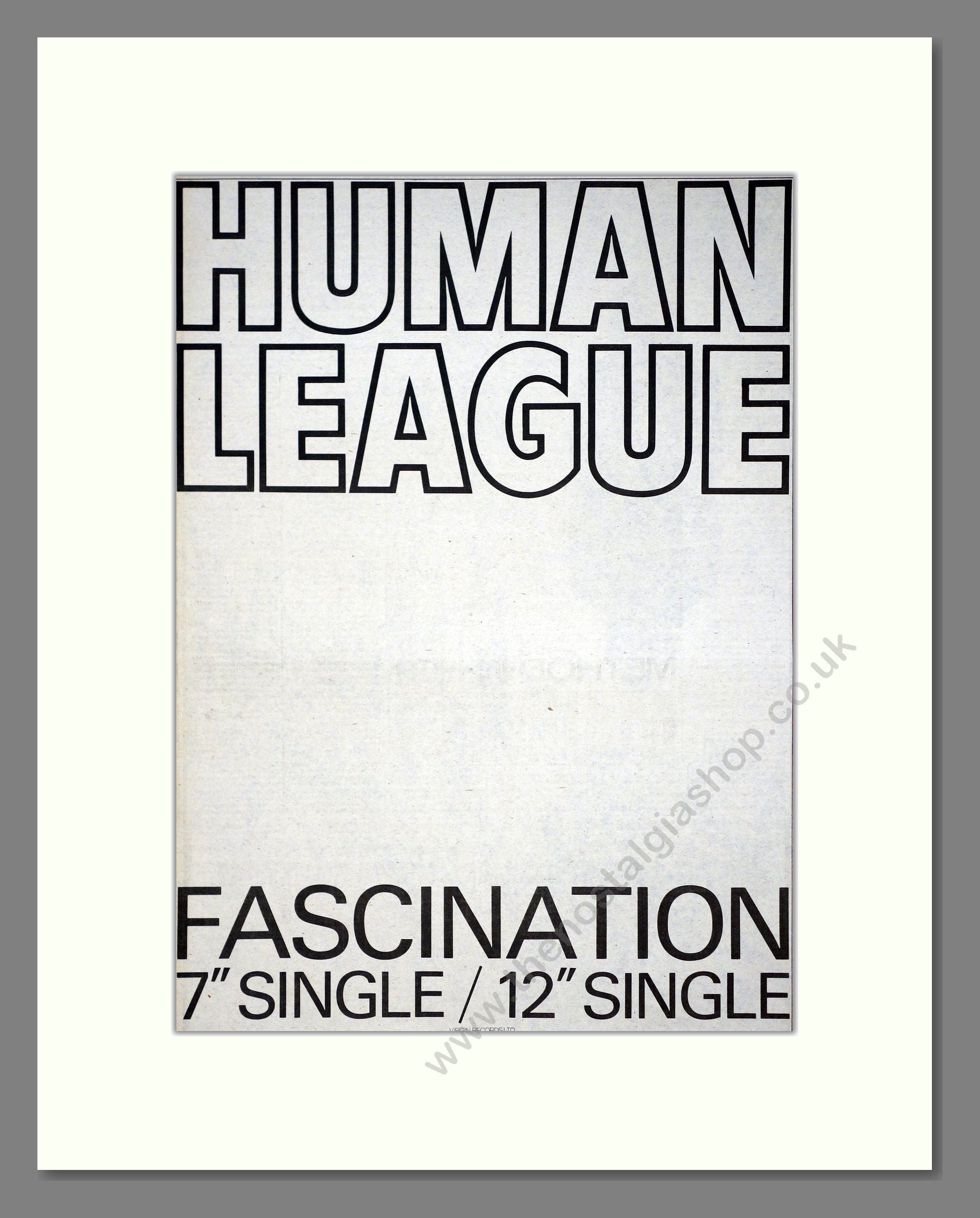 Human League - Fascination. Vintage Advert 1983 (ref AD20934)