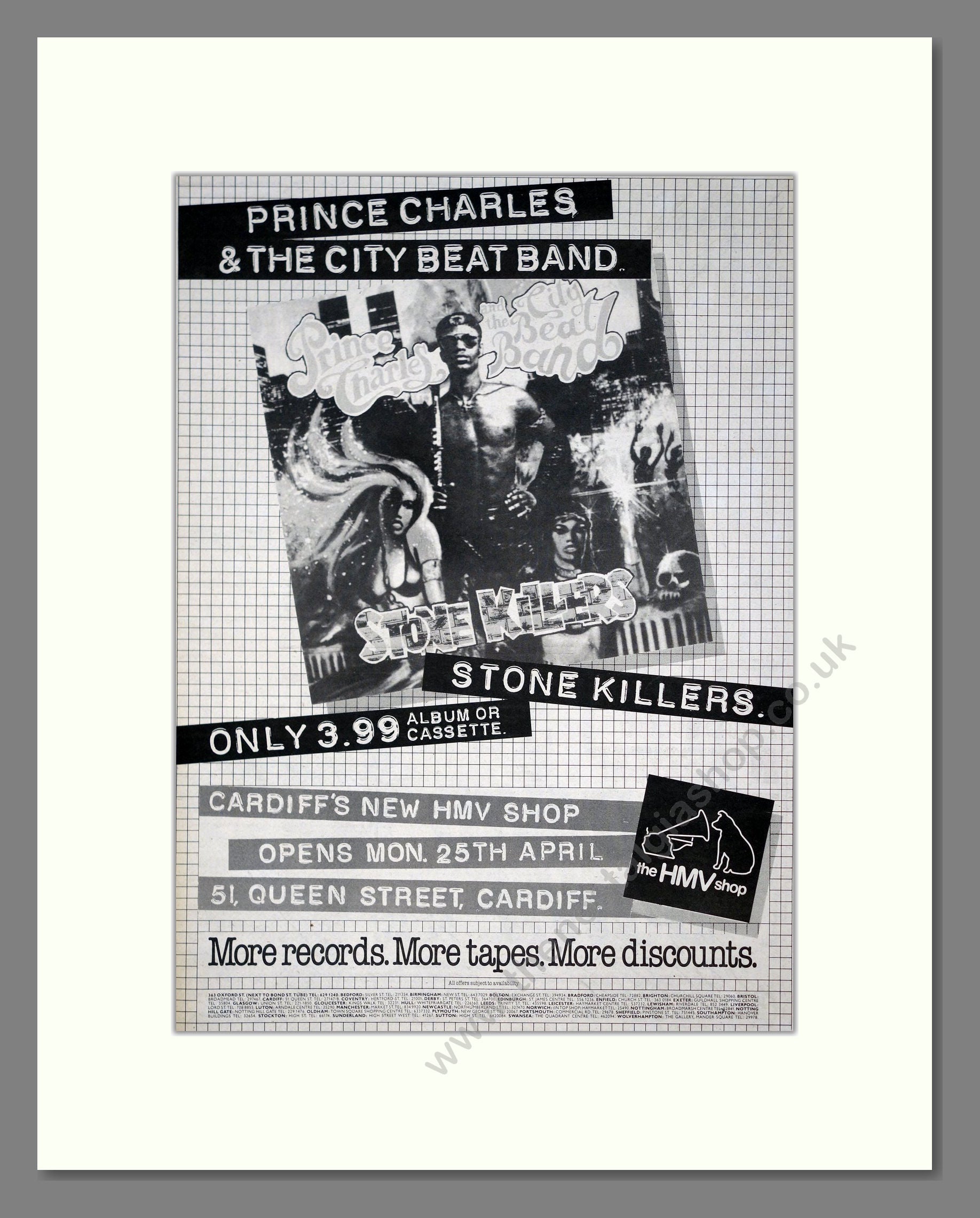 Prince Charles And The City Beat Band - Stone Killers. Vintage Advert 1983 (ref AD20937)