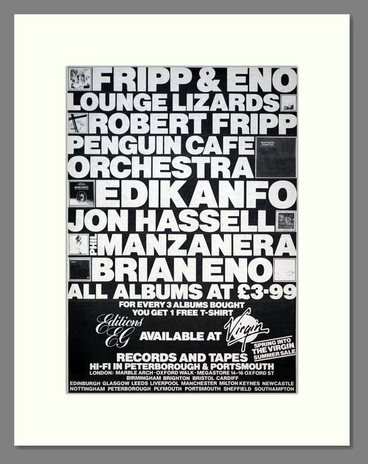 Various Artists - Virgin Albums. Vintage Advert 1982 (ref AD20939)