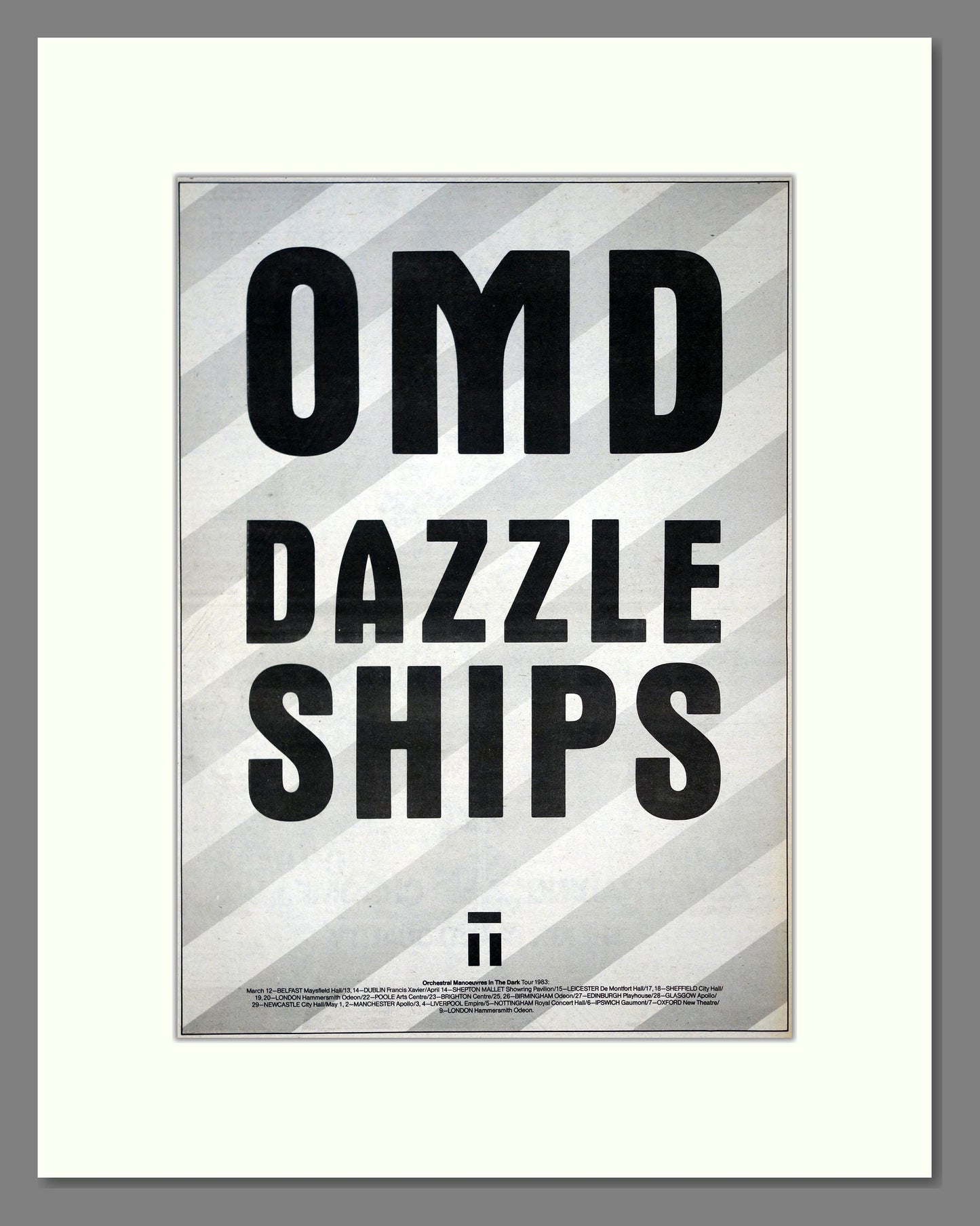 OMD - Dazzle Ships. Vintage Advert 1983 (ref AD20940)
