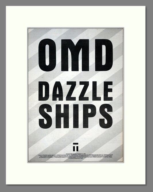 OMD - Dazzle Ships. Vintage Advert 1983 (ref AD20940)