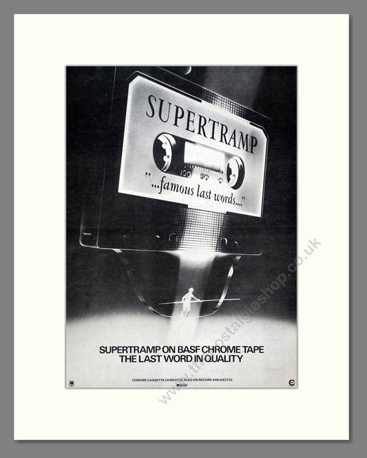 Supertramp - Famous Last Words. Vintage Advert 1982 (ref AD20951)