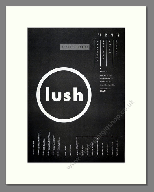 Lush - Black Spring E.P.. Vintage Advert 1991 (ref AD20952)