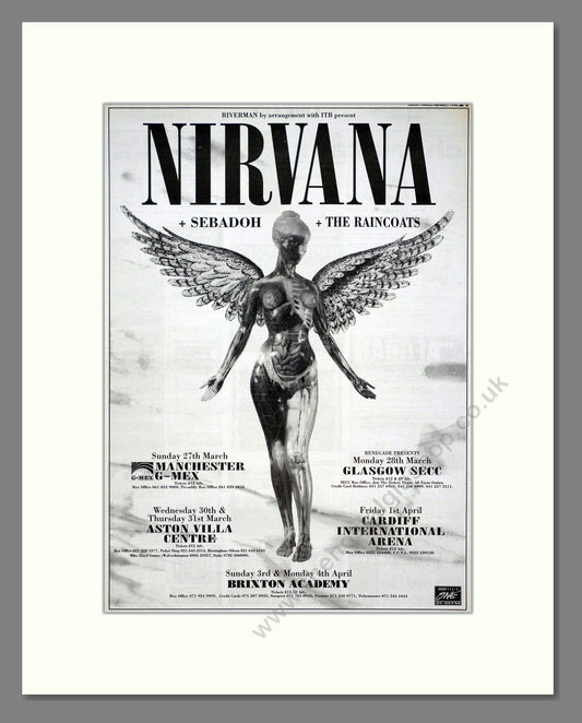 Nirvana - UK Tour. Vintage Advert 1994 (ref AD20957)