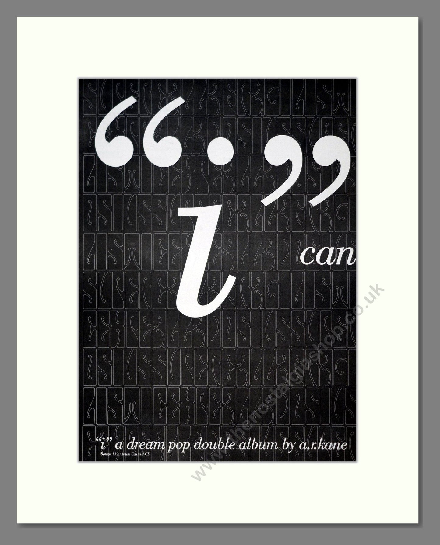 A.R. Kane - I Can Make You Dream (Double Advert). Vintage Advert 1989 (ref AD20965)