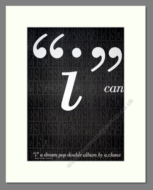 A.R. Kane - I Can Make You Dream (Double Advert). Vintage Advert 1989 (ref AD20965)