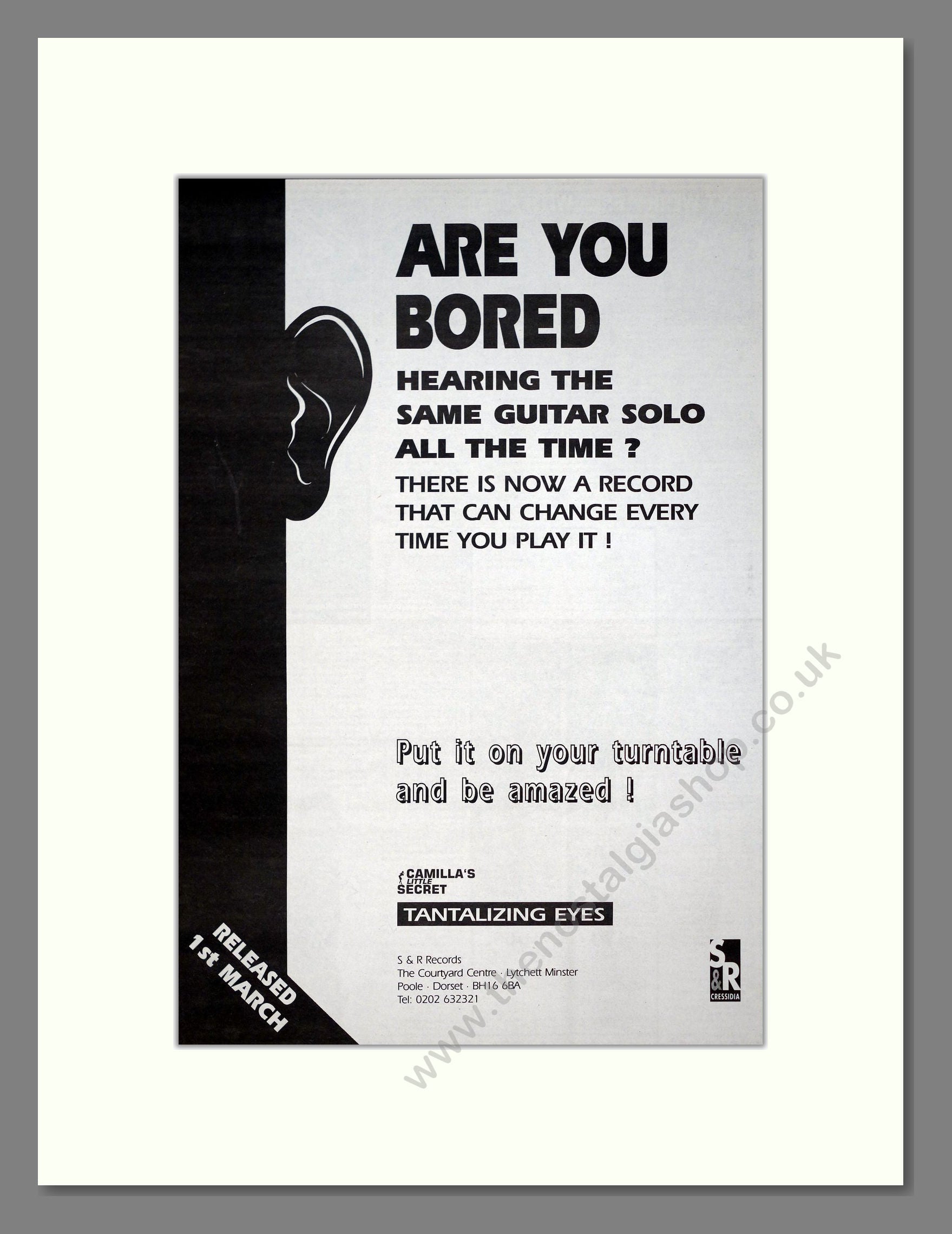 Camilla's Little Secret - Tantalizing Eyes. Vintage Advert 1993 (ref AD20967)