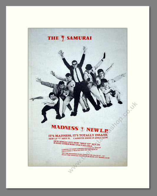 Madness - The 7 Samurai. Vintage Advert 1981 (ref AD20971)