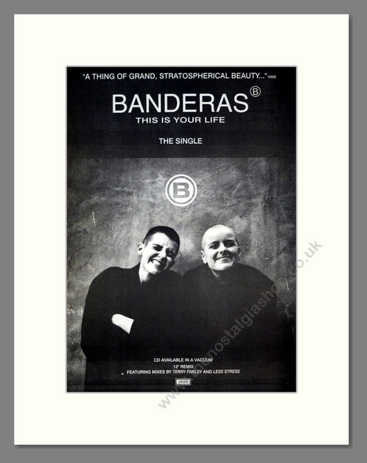 Banderas - This Is Your Life. Vintage Advert 1991 (ref AD20975)