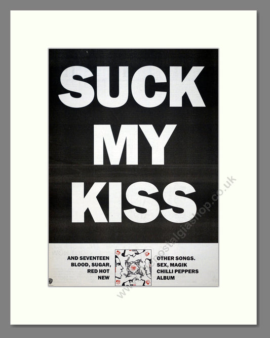 Red Hot Chilli Peppers - Suck My Kiss. Vintage Advert 1991 (ref AD20997)