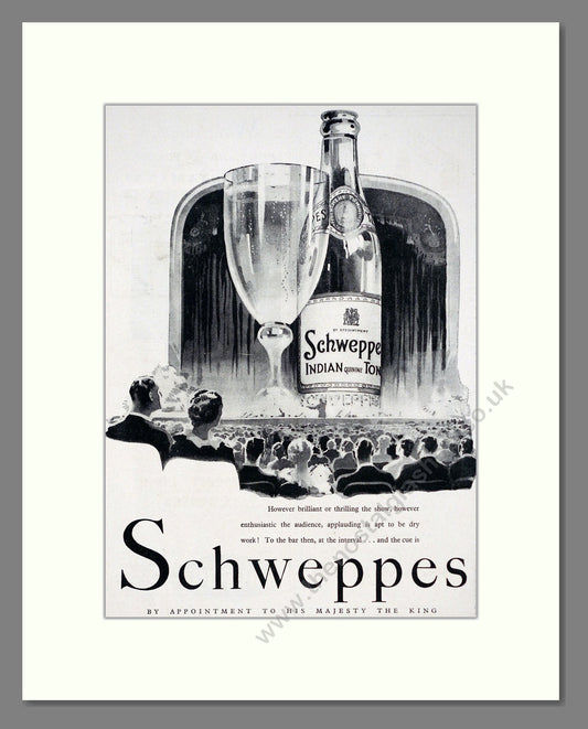 Schweppes - Indian Tonic Water. Vintage Advert 1934 (ref AD67029)