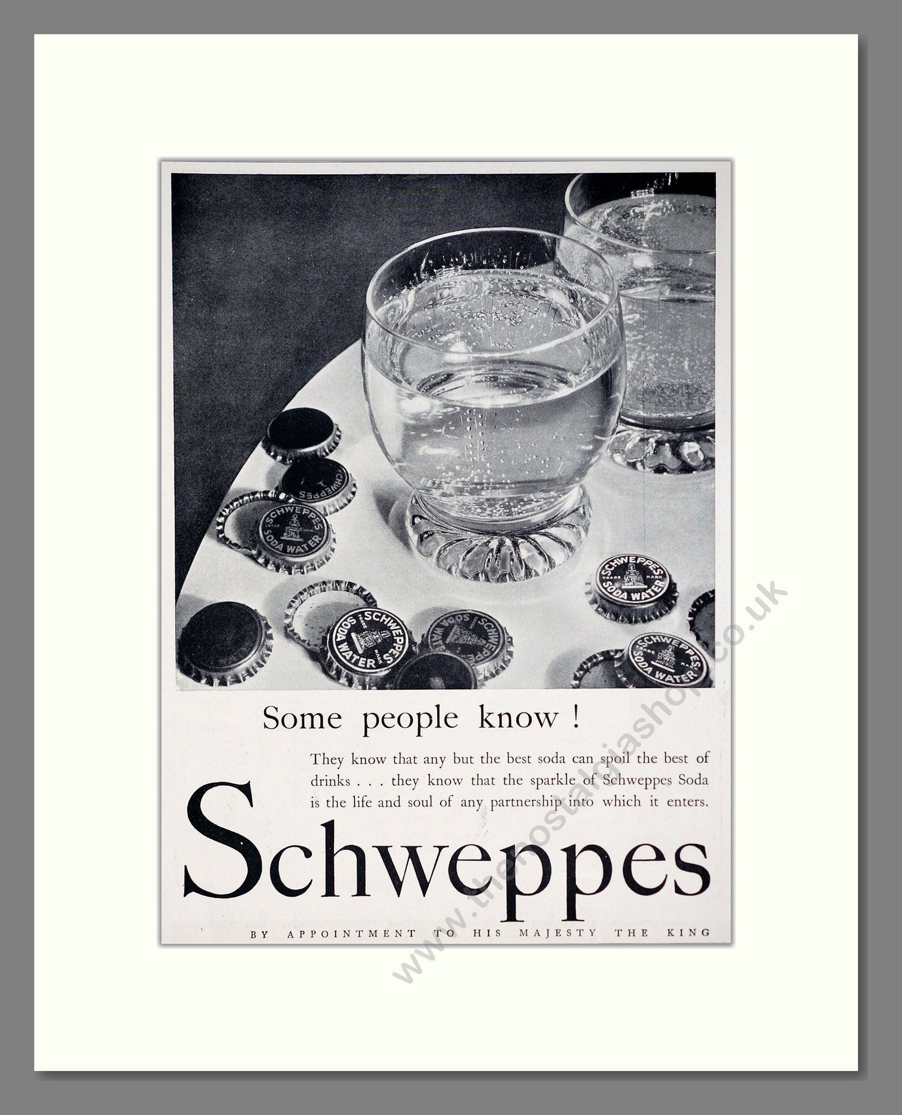Schweppes - Soda Water. Vintage Advert 1935 (ref AD67030)