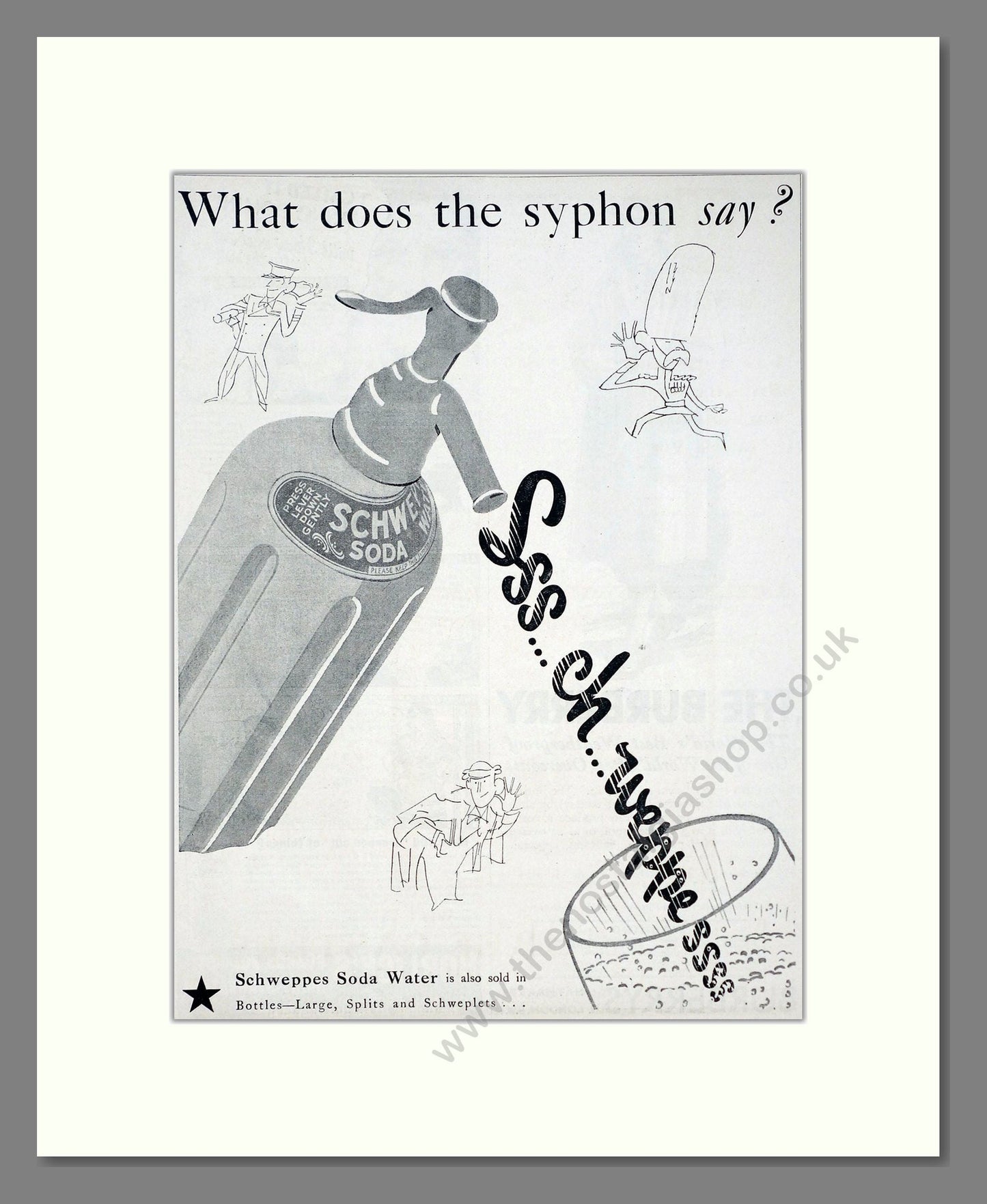 Schweppes - Soda Water. Vintage Advert 1935 (ref AD67033)