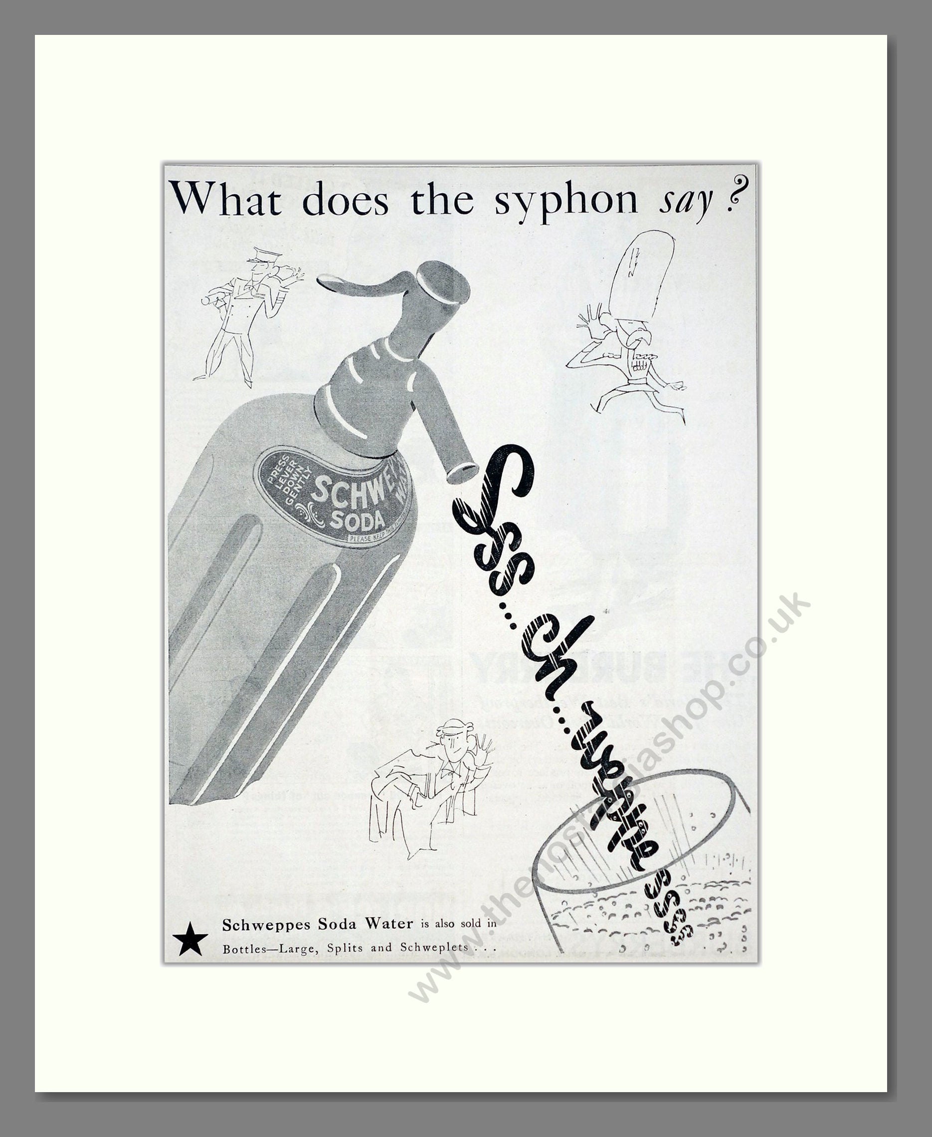 Schweppes - Soda Water. Vintage Advert 1935 (ref AD67033)