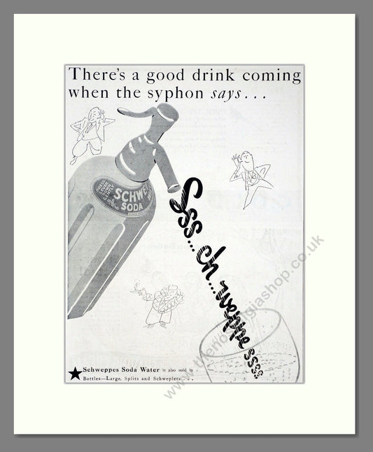 Schweppes - Soda Water. Vintage Advert 1935 (ref AD67035)
