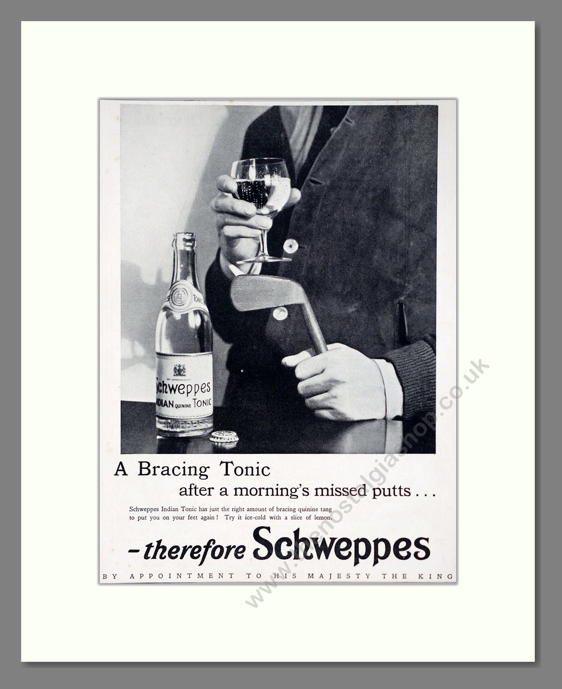 Schweppes - Indian Tonic Water. Vintage Advert 1933 (ref AD67039)