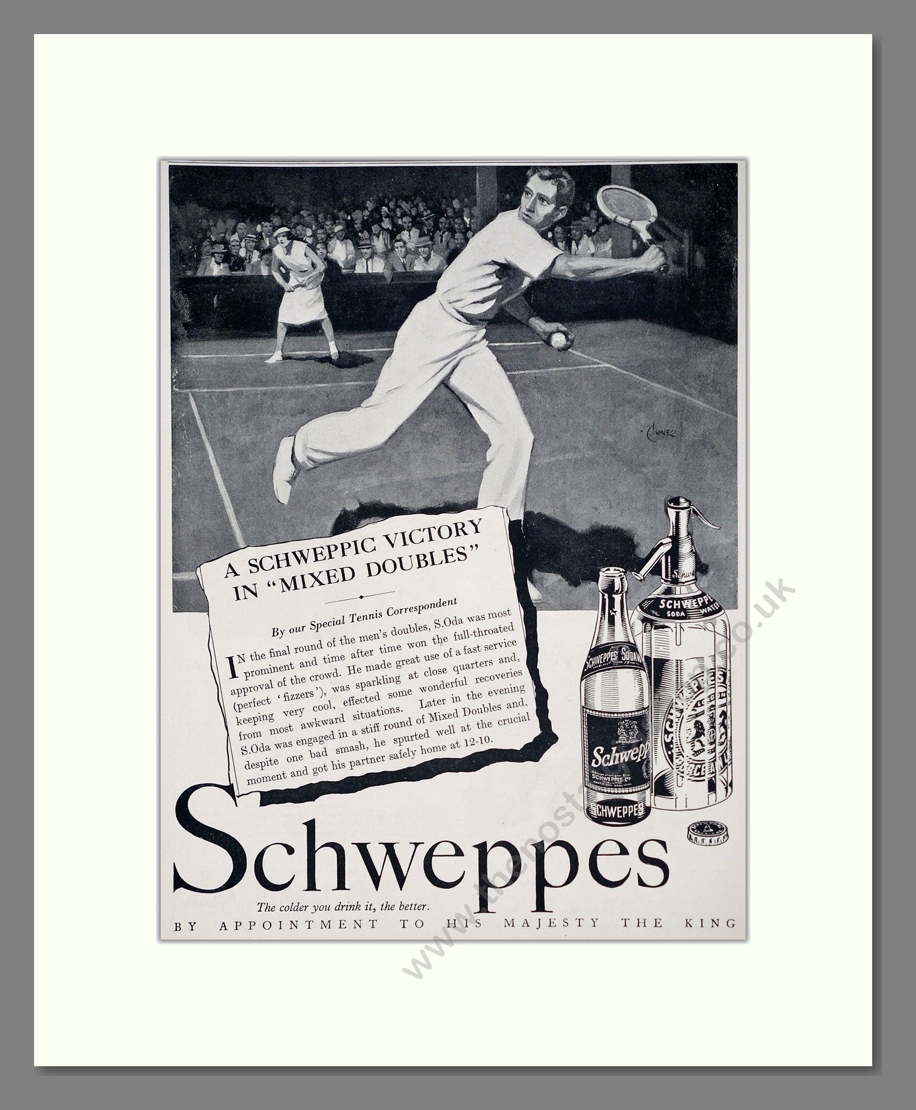 Schweppes - Soda Water. Vintage Advert 1936 (ref AD67043)