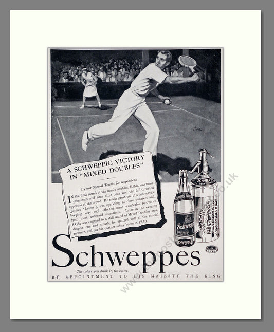 Schweppes - Soda Water. Vintage Advert 1936 (ref AD67043)