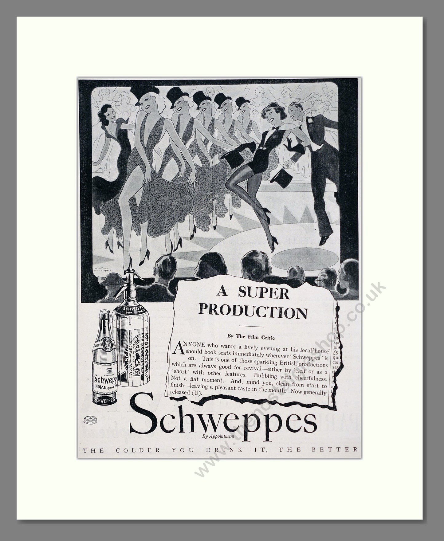 Schweppes - Soda Water. Vintage Advert 1936 (ref AD67044)