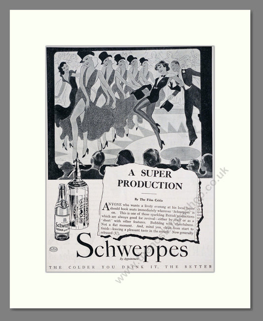 Schweppes - Soda Water. Vintage Advert 1936 (ref AD67044)