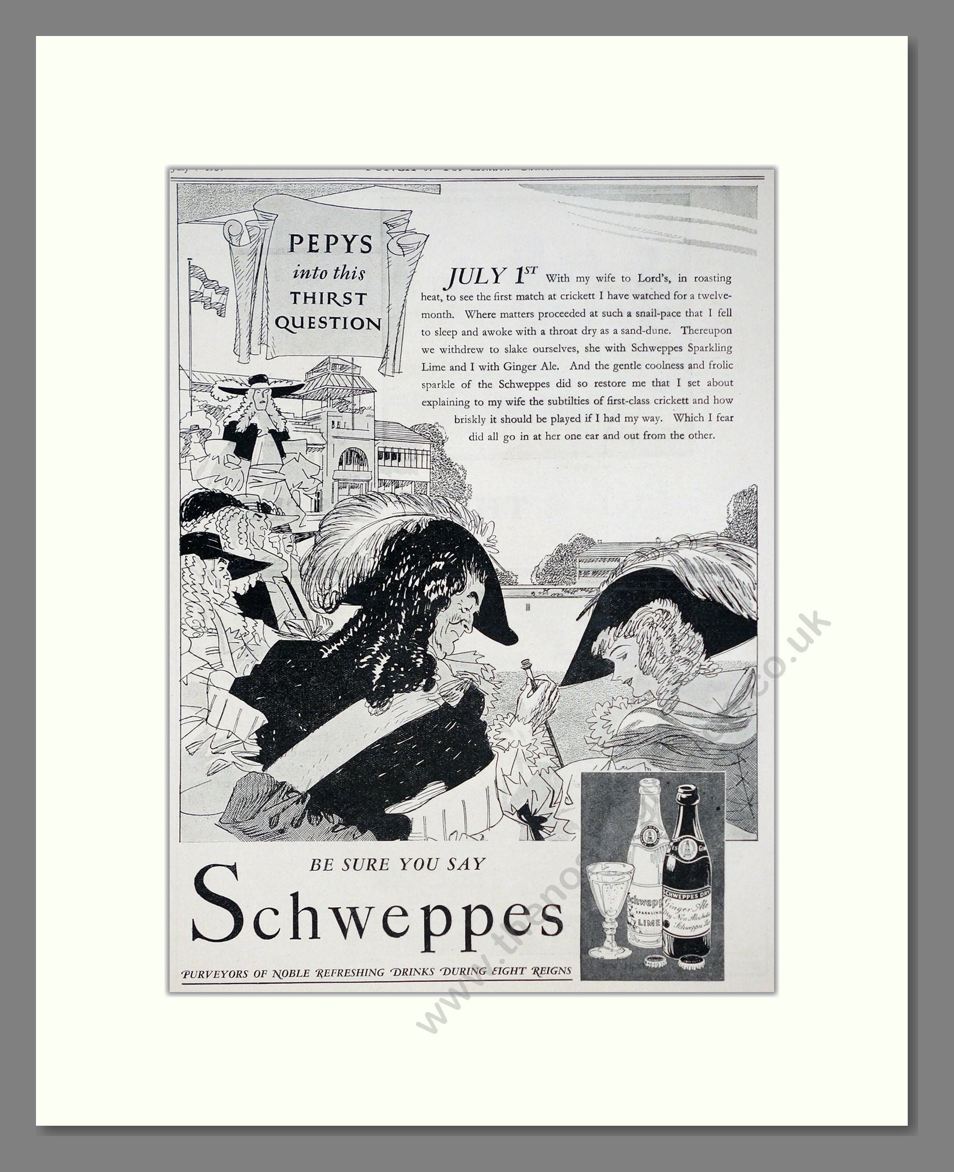 Schweppes - Ginger Ale. Vintage Advert 1937 (ref AD67051)