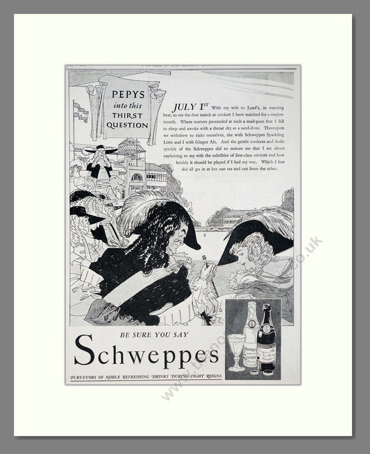 Schweppes - Ginger Ale. Vintage Advert 1937 (ref AD67051)
