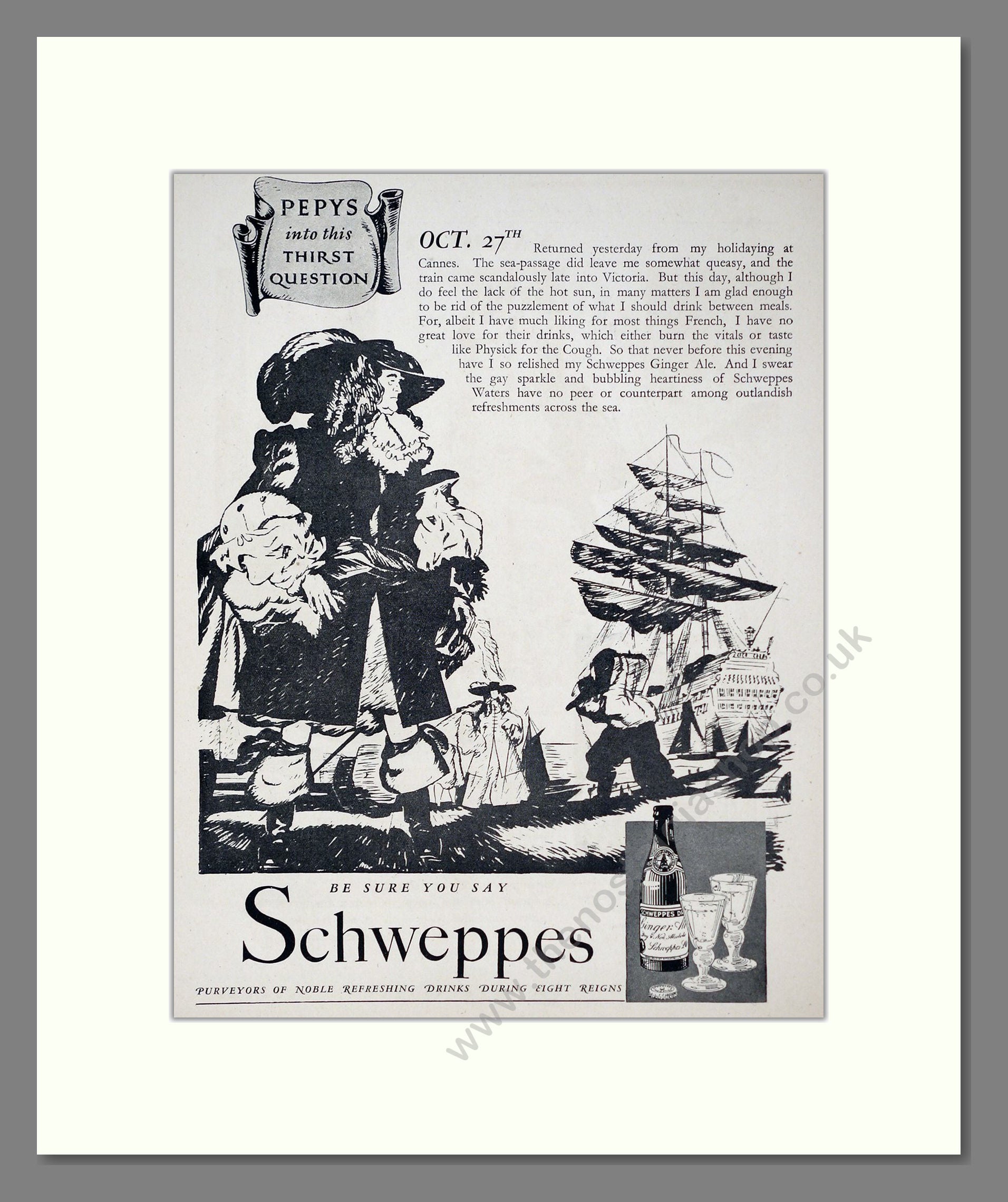 Schweppes - Ginger Ale. Vintage Advert 1937 (ref AD67052)
