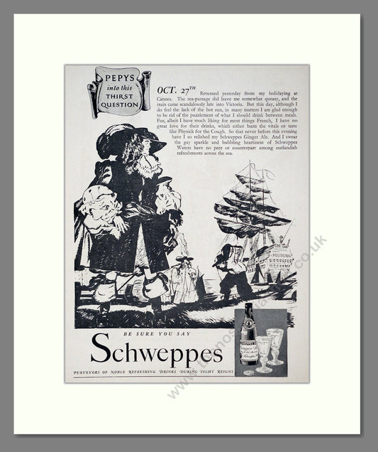 Schweppes - Ginger Ale. Vintage Advert 1937 (ref AD67052)
