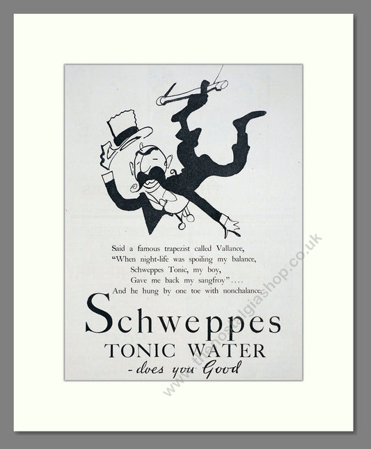 Schweppes - Tonic Water. Vintage Advert 1935 (ref AD67053)