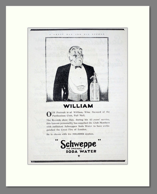 Schweppes - Soda Water. Vintage Advert 1927 (ref AD67054)