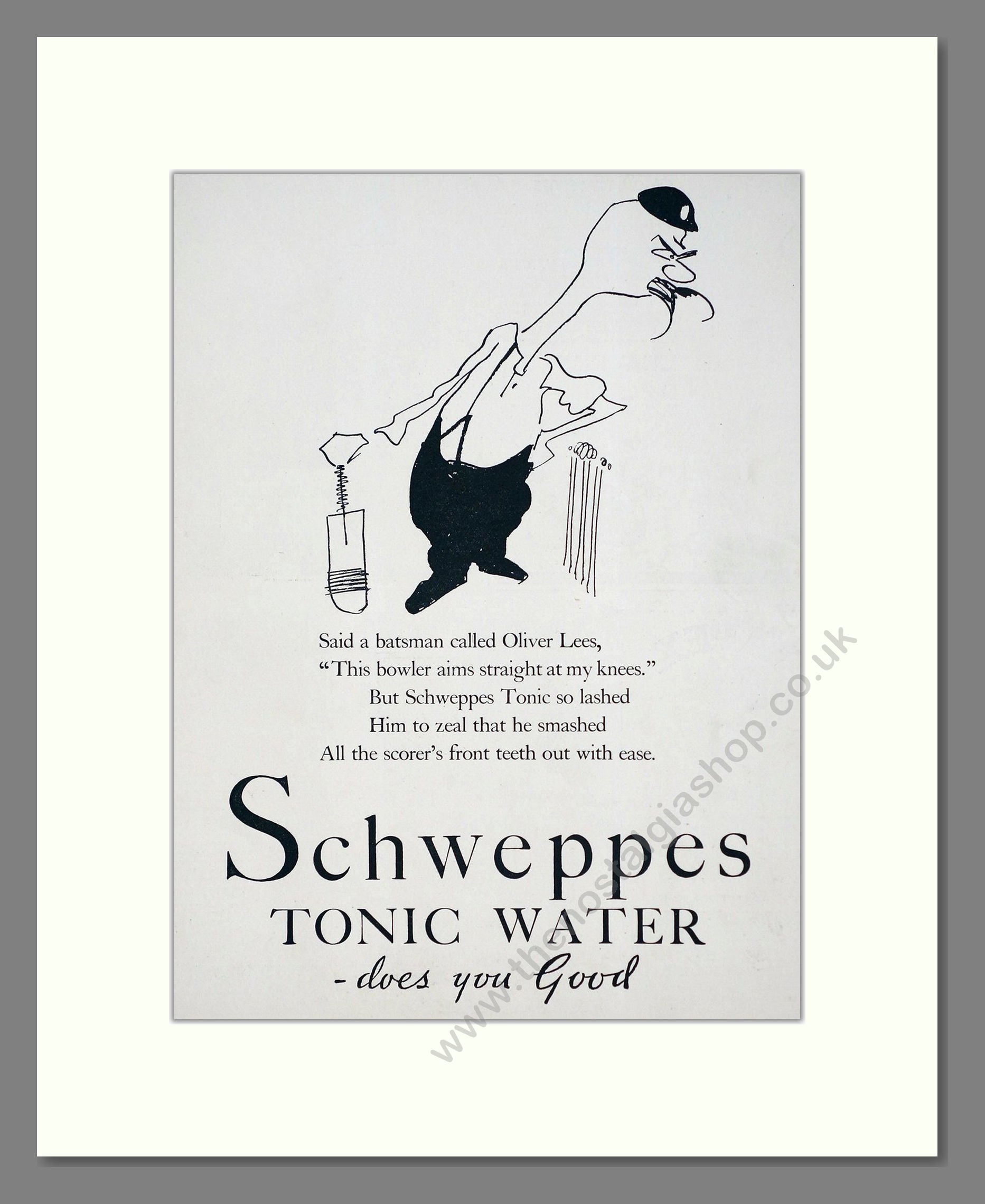 Schweppes - Tonic Water. Vintage Advert 1935 (ref AD67056)