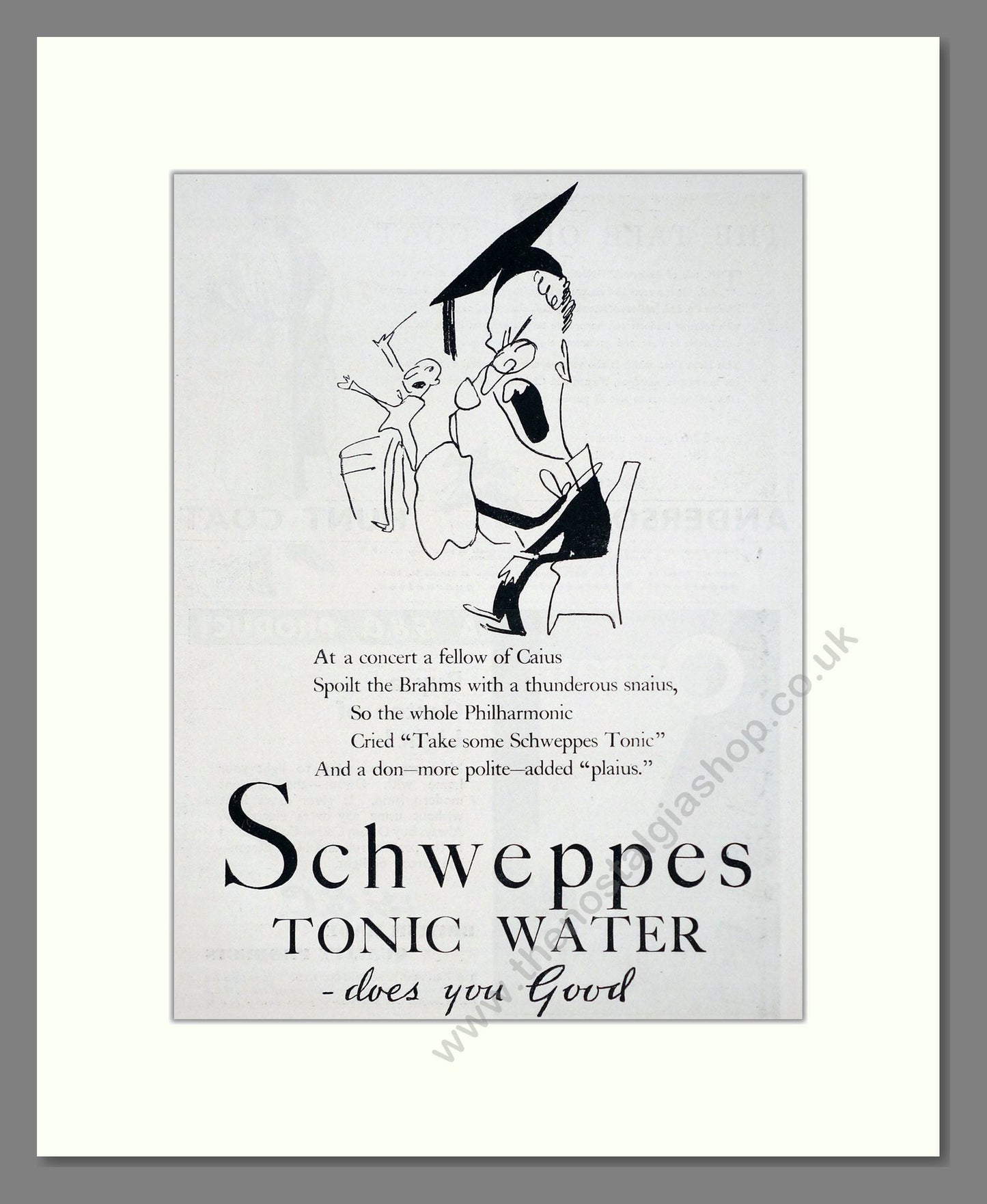 Schweppes - Tonic Water. Vintage Advert 1935 (ref AD67057)