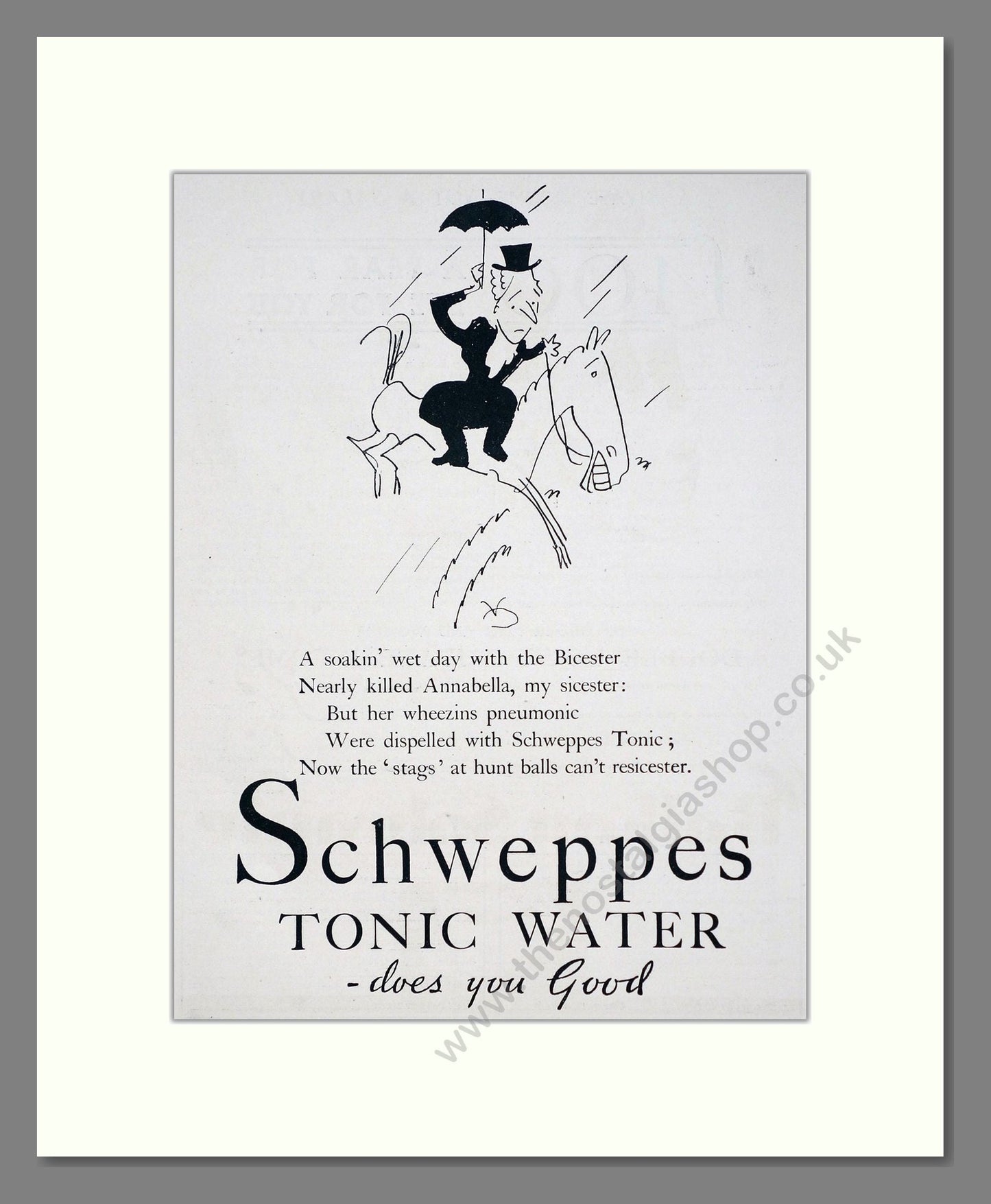 Schweppes - Tonic Water. Vintage Advert 1936 (ref AD67059)