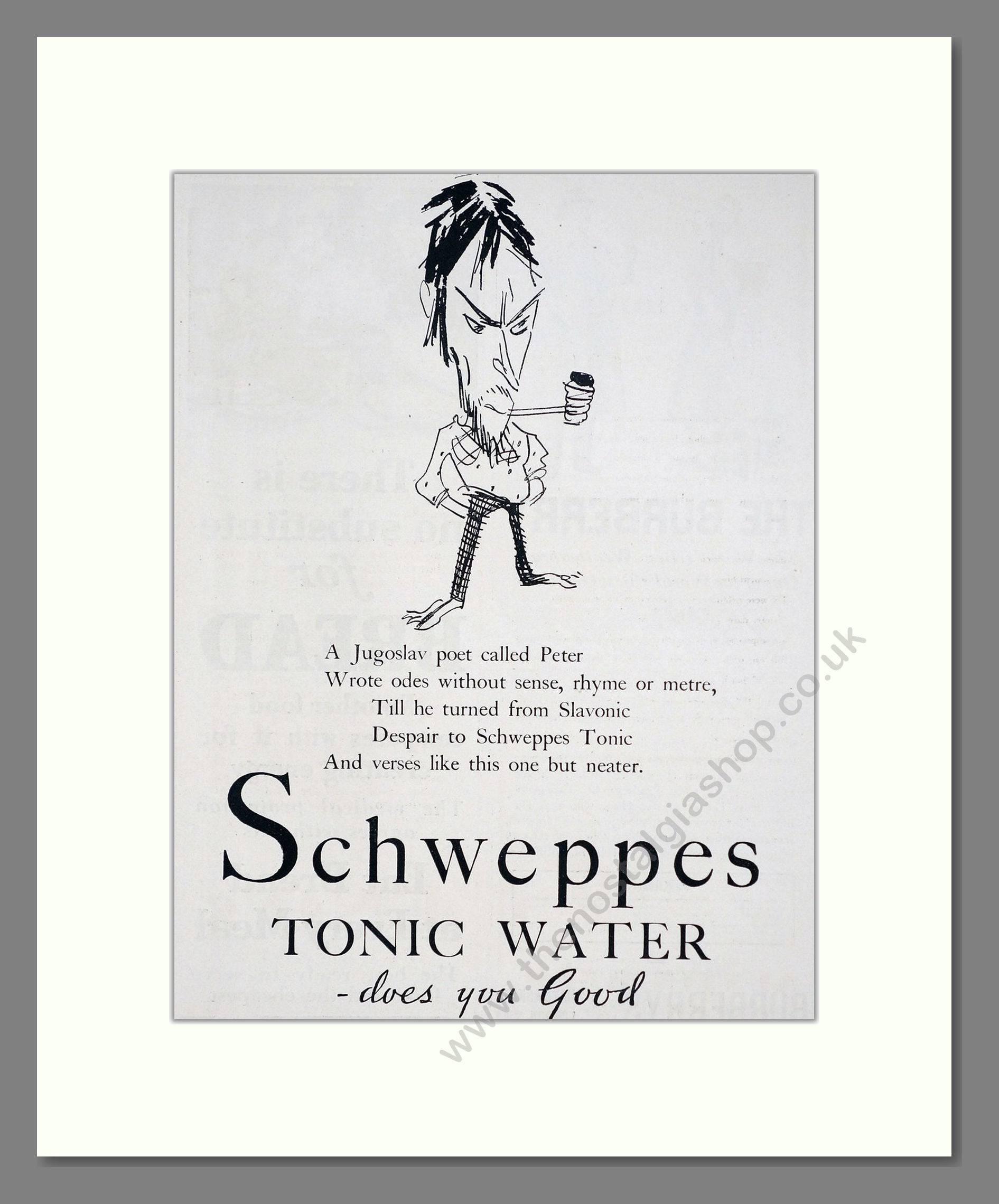 Schweppes - Tonic Water. Vintage Advert 1935 (ref AD67060)