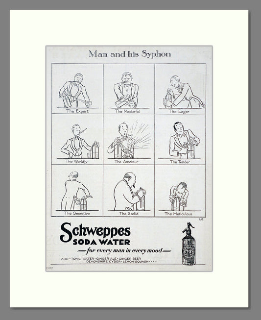 Schweppes - Soda Water. Vintage Advert 1927 (ref AD67063)