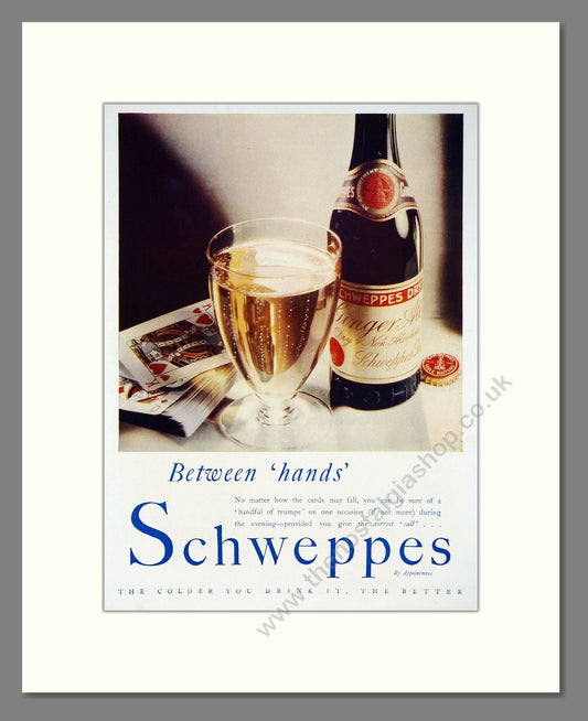 Schweppes - Ginger Ale. Vintage Advert 1936 (ref AD67064)