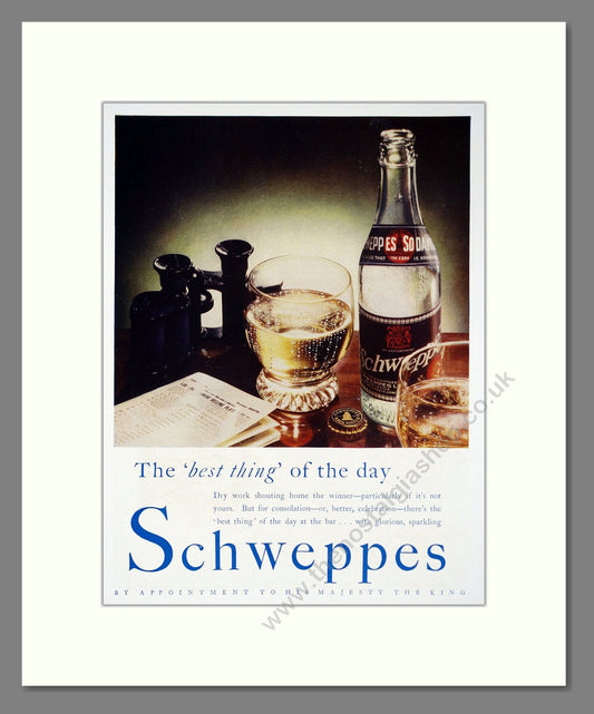 Schweppes - Soda Water. Vintage Advert 1934 (ref AD67065)