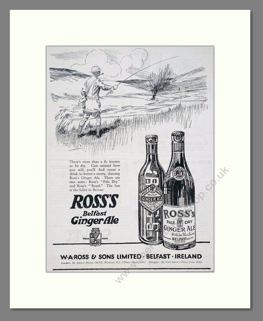 Ross's - Belfast Ginger Ale. Vintage Advert 1926 (ref AD67069)
