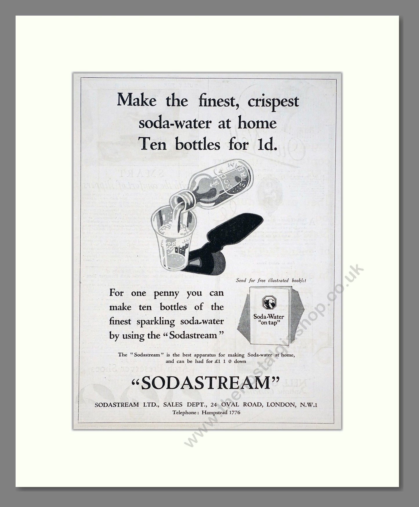 Sodastream - Soda Water. Vintage Advert 1926 (ref AD67088)