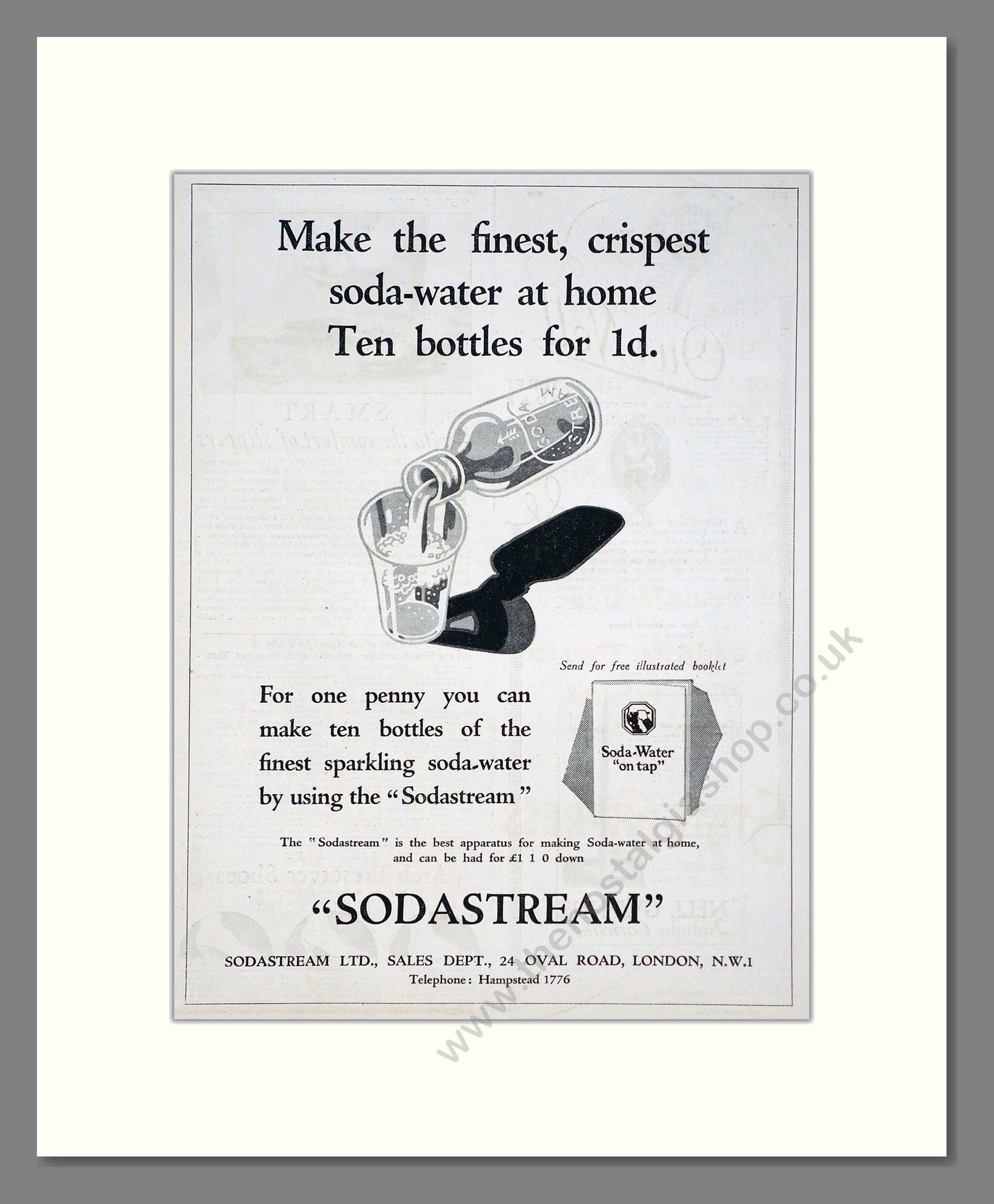 Sodastream - Soda Water. Vintage Advert 1926 (ref AD67088)