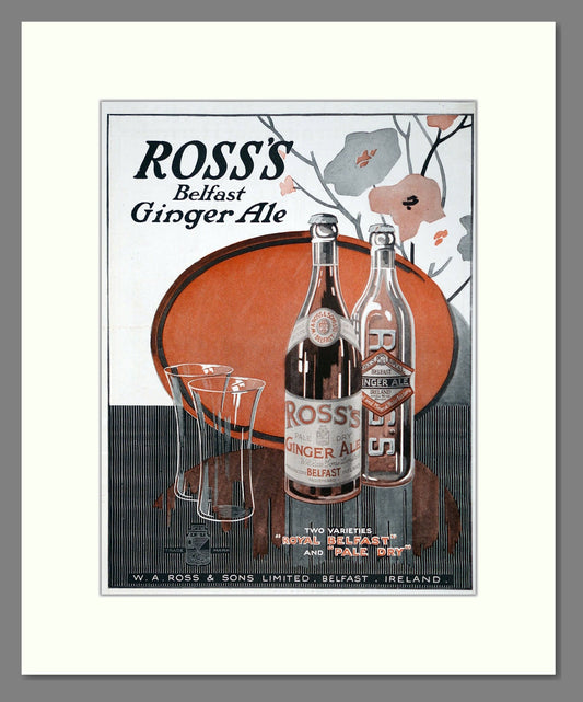 Ross's - Belfast Ginger Ale. Vintage Advert 1920 (ref AD67091)