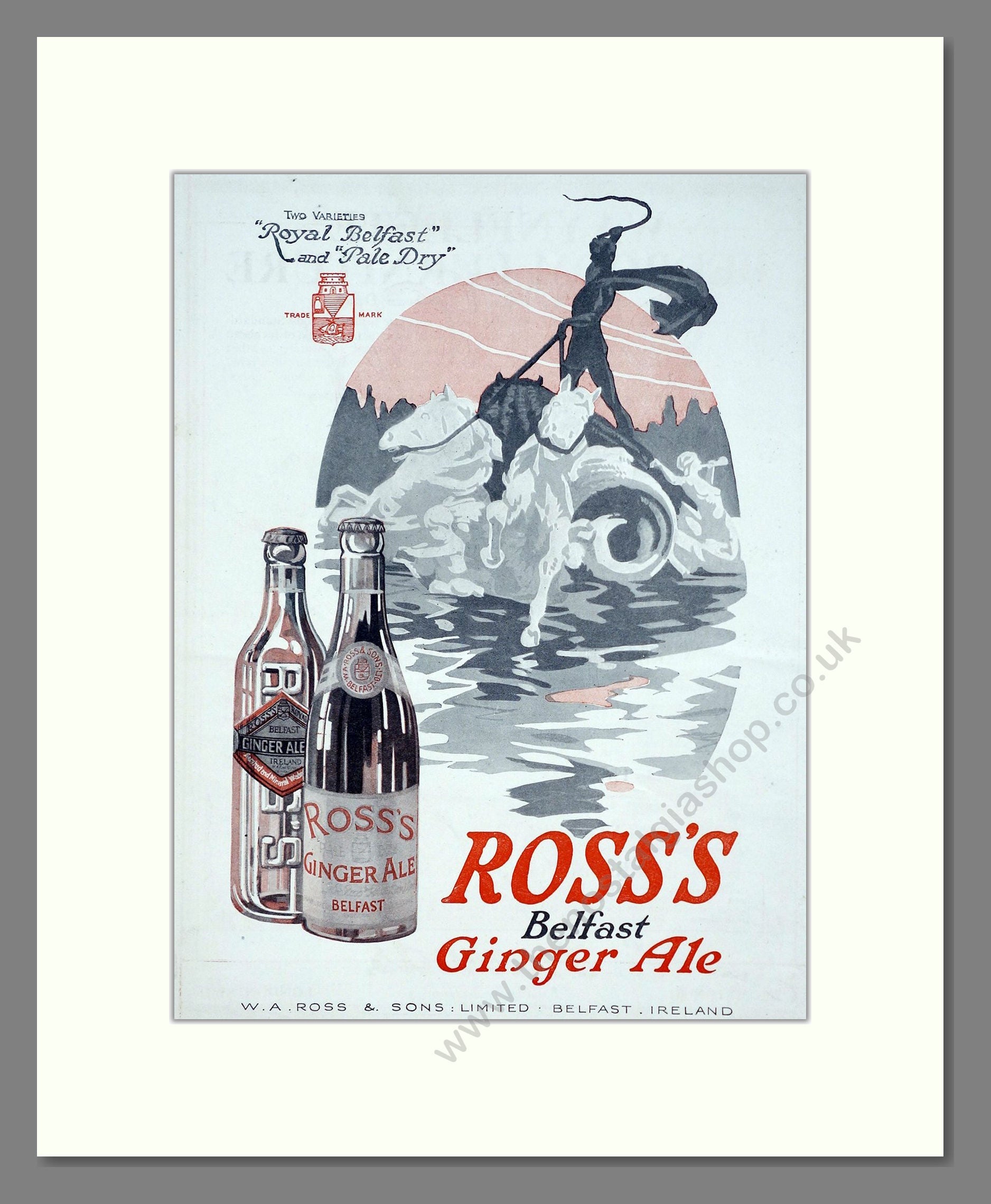 Ross's - Belfast Ginger Ale. Vintage Advert 1920 (ref AD67096)