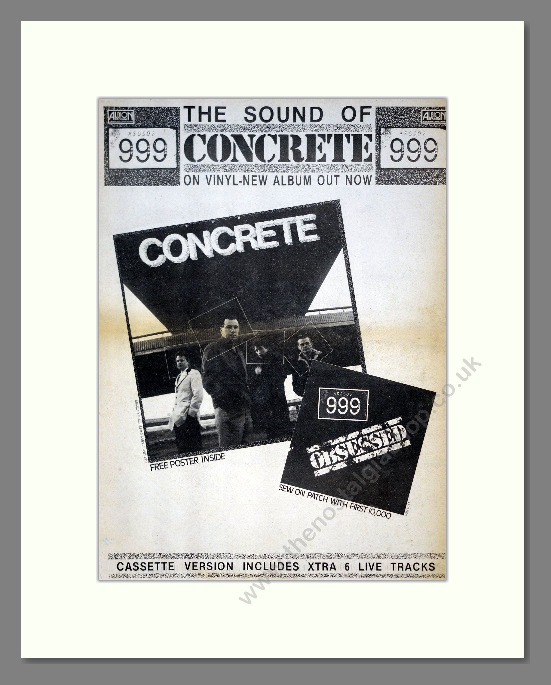 999 - Concrete. Vintage Advert 1981 (ref AD21005)