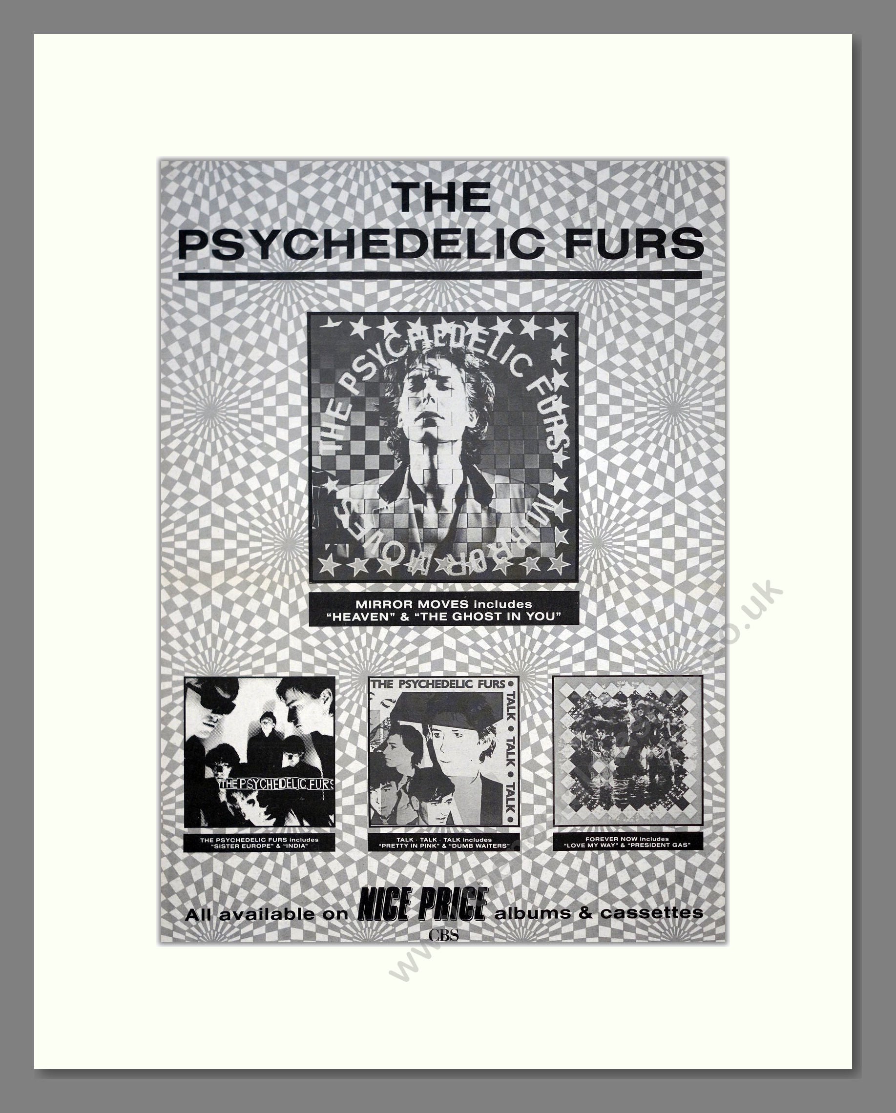 Psychedelic Furs (The) - Mirror Moves. Vintage Advert 1987 (ref AD21009)