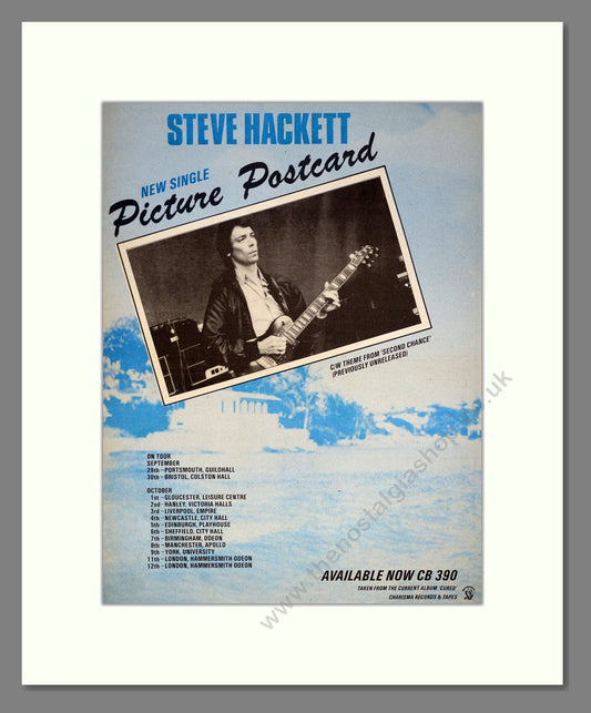 Steve Hackett - Picture Postcard. Vintage Advert 1981 (ref AD21015)