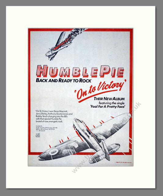 Humble Pie - On To Victory. Vintage Advert 1980 (ref AD21016)
