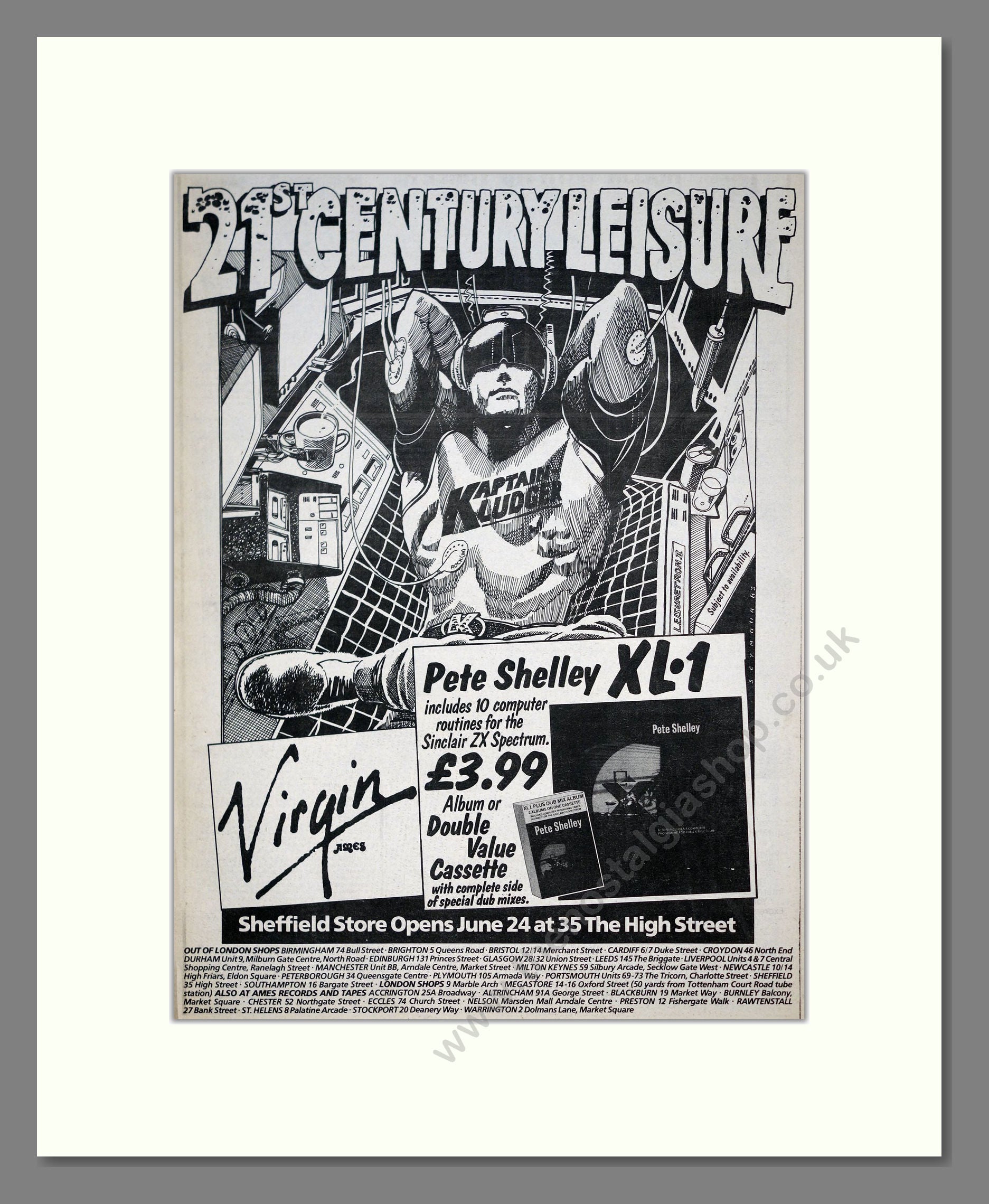 Pete Shelley - XL-1. Vintage Advert 1983 (ref AD21018)